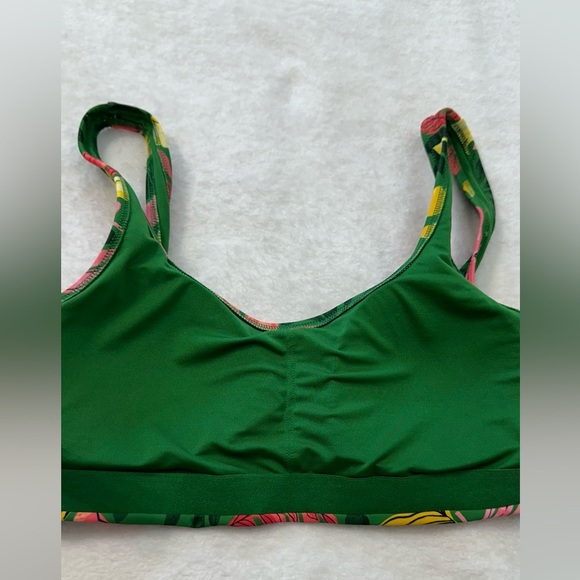 Old Navy Green and Pink Bikini Top with Tropical Print Swimsuit - Picture 8 of 8